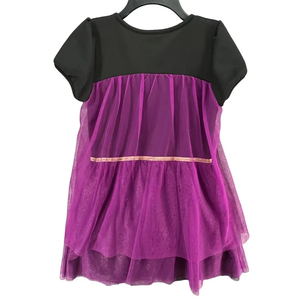 Disney Frozen II Anna Cape Dress Costume L 10-12 Black Purple Halloween Dress Up